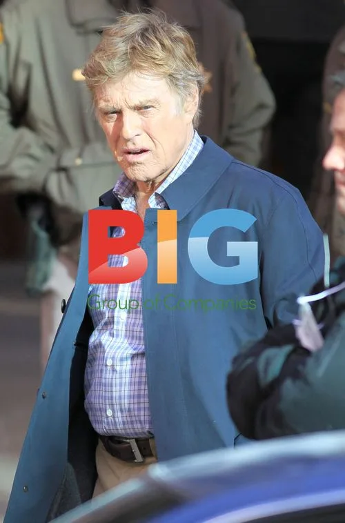 Shia LaBeouf, Robert Redford, and Chris Cooper on set of "The Company You Keep"
