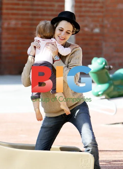 Samantha Ronson and Erin Foster with Baby at Park