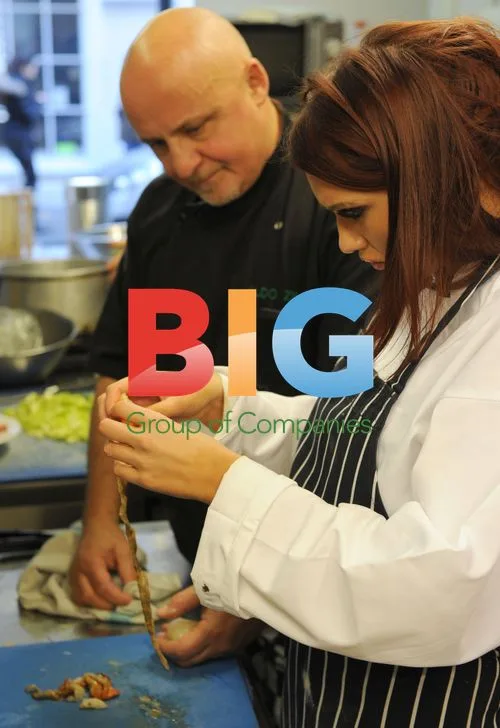 Amy Childs and Aldo Zilli Shop at Billingsgate Fish Market