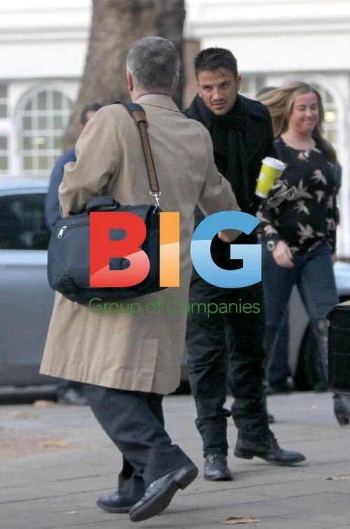 Katie Price and Peter Andre Leaving Lawyers Office