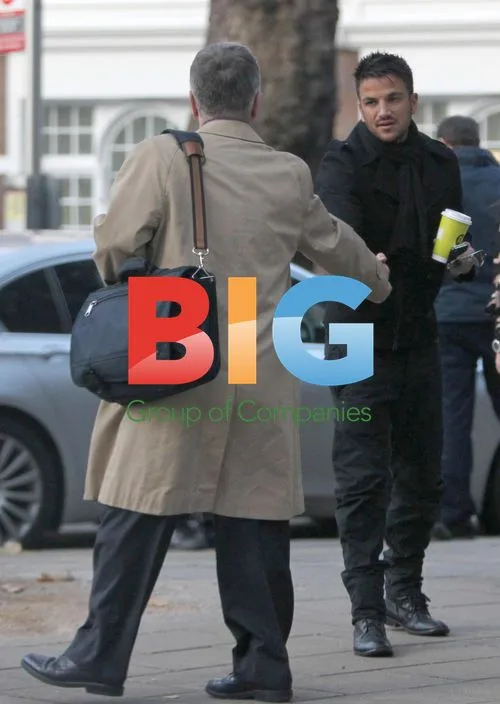 Katie Price and Peter Andre Leaving Lawyers Office