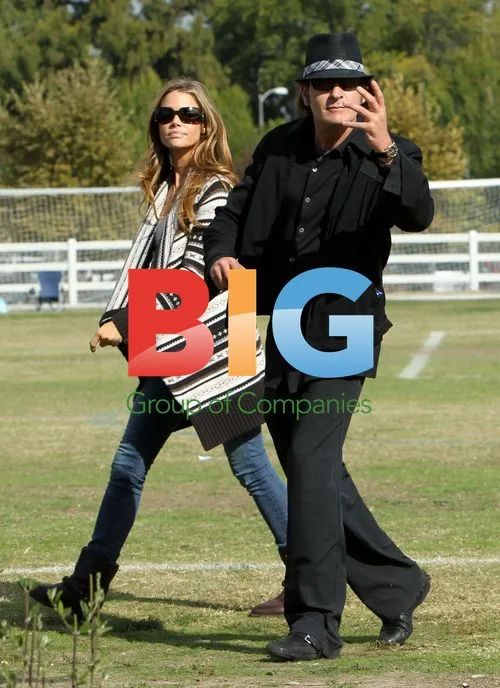 Charlie Sheen at Daughter's Soccer Game
