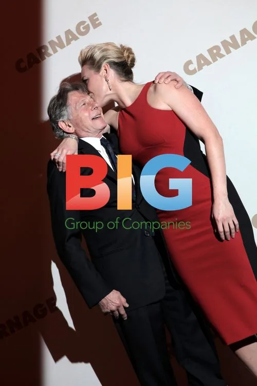John C.Reilly, Yasmina Reza, Roman Polanski and Kate Winslet at "Carnage" Premiere
