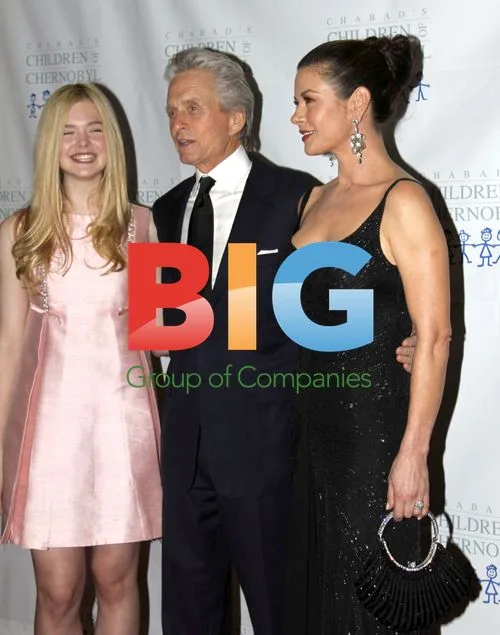Elle Fanning, Michael Douglas and Catherine Zeta Jones at Children of Chernobyl's Children at Heart Gala