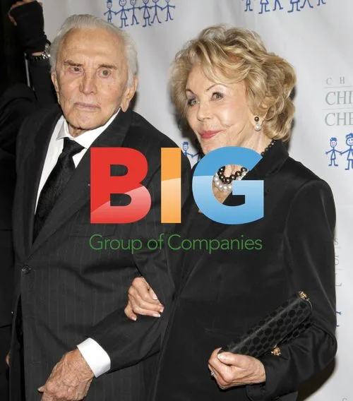 Kirk Douglas and wife arrive for Chernobyl gala