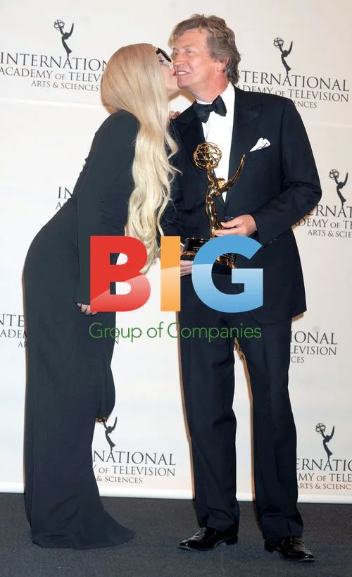 Lady Gaga and Nigel Lythgoe at 39th International Emmy Awards