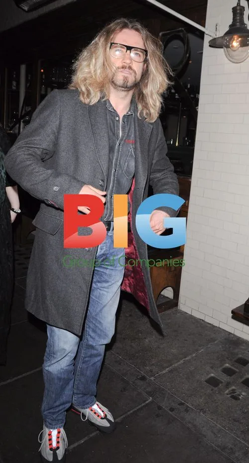 Justin Lee Collins with Friend in London