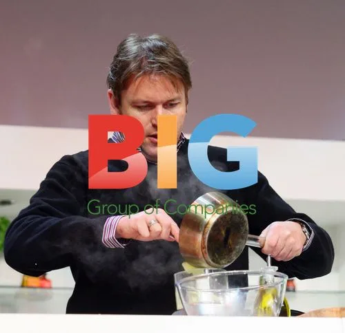 James Martin and Cherie Lunghi at BBC Food Show