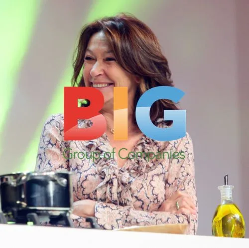 James Martin and Cherie Lunghi at BBC Good Food Show