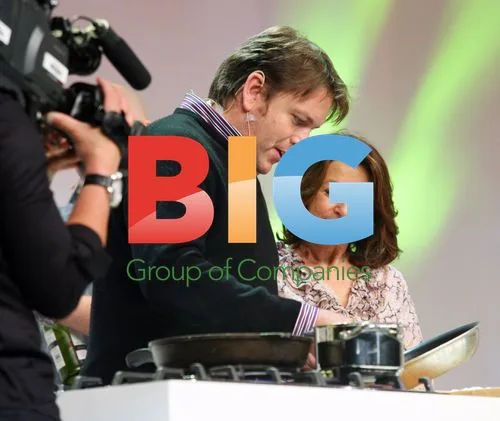 James Martin and Cherie Lunghi at BBC Good Food Show