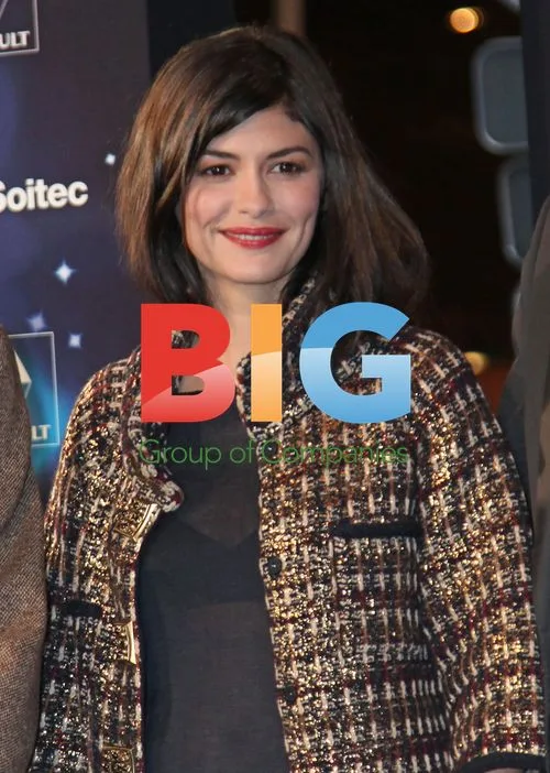 Audrey Tautou Champs-Elysees Holiday Lighting