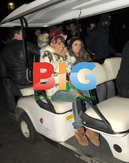 Tulisa and X Factor finalists at Winter Wonderland