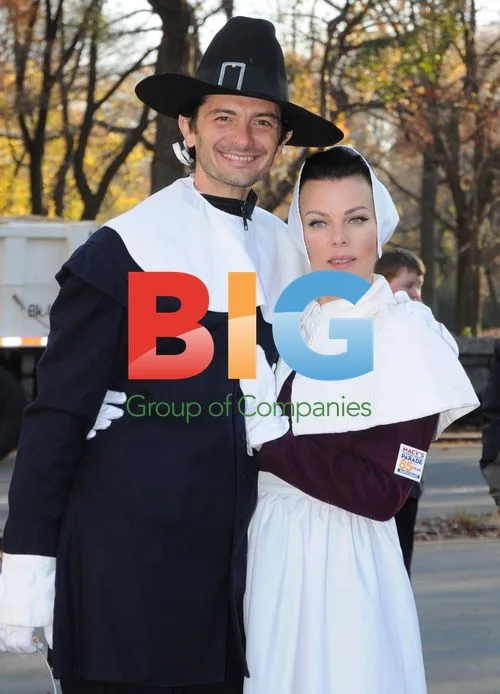 Gabriele Corcos and Debbi Maza at Thanksgiving Day Parade