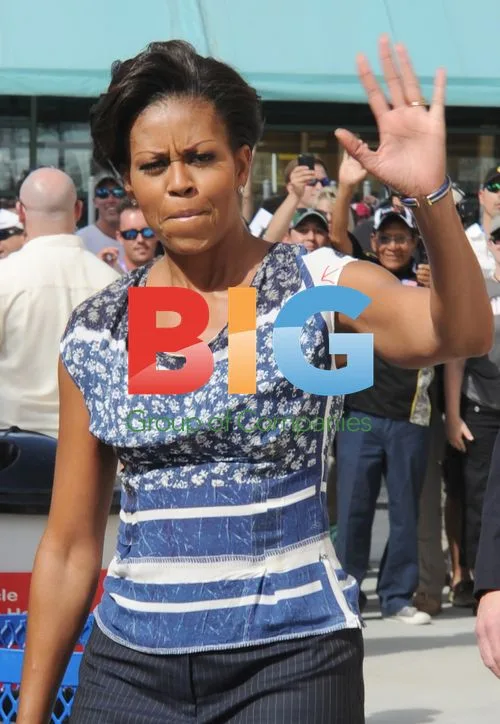 First Lady Michelle Obama at NASCAR Race