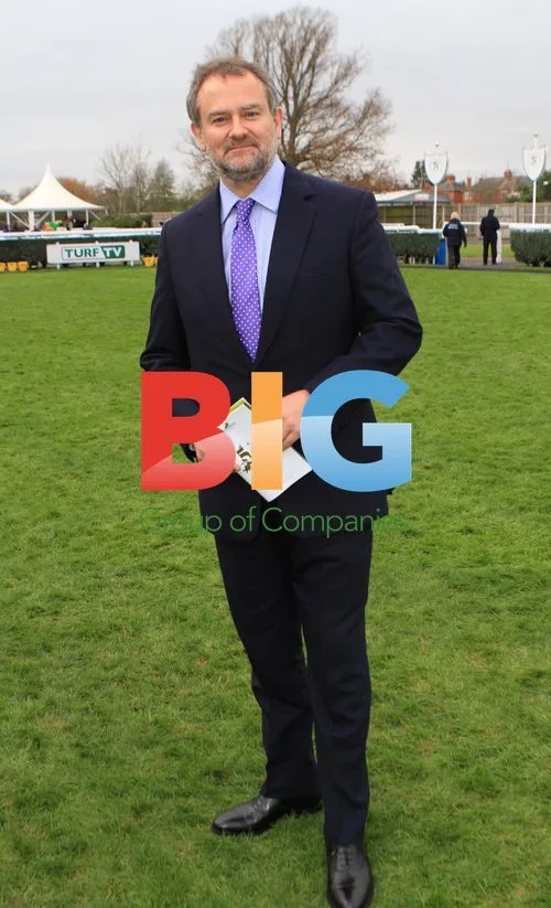 Hugh Bonneville at Hennessy Gold Cup Race