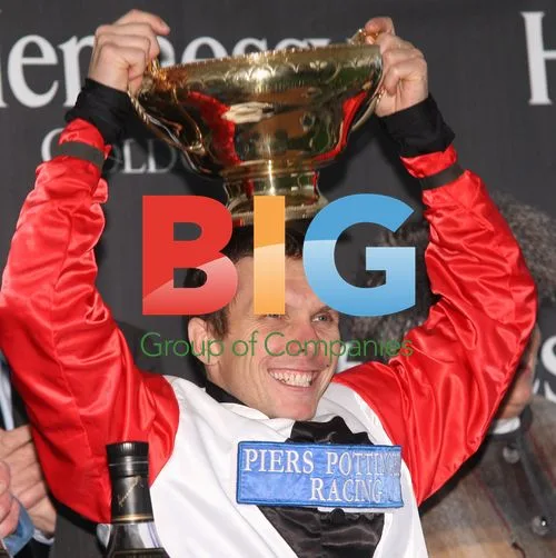Matty Batchelor Celebrates Hennessy Gold Cup Win