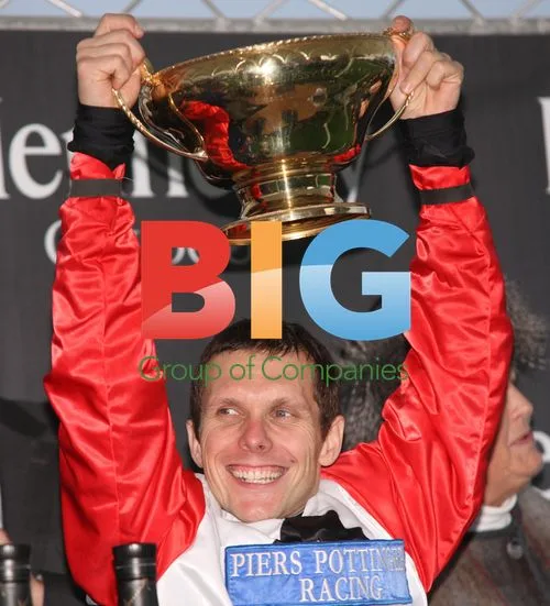 Matty Batchelor Celebrates Hennessy Gold Cup Victory