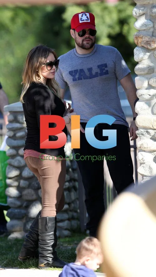Hilary Duff and Mike Comrie at Coldwater Canyon