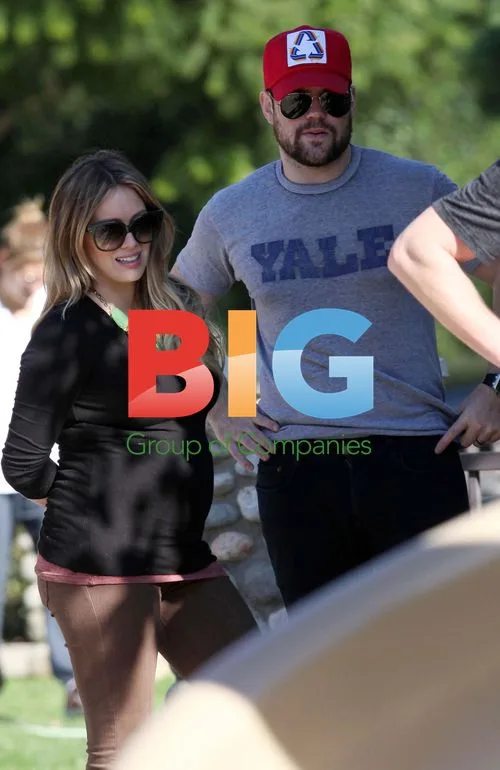Hilary Duff and Mike Comrie Play Catch