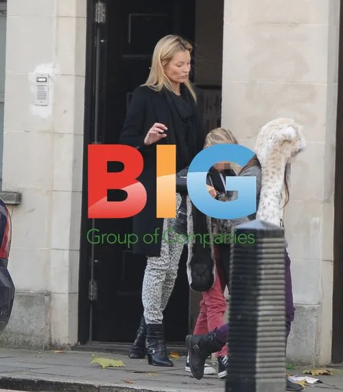 Kate Moss Takes Daughters Out in London