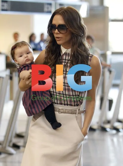 Victoria Beckham with Daughter Harper at LAX