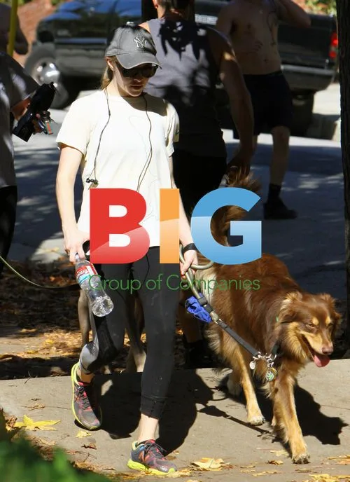 Amanda Seyfried on Hike with Dog