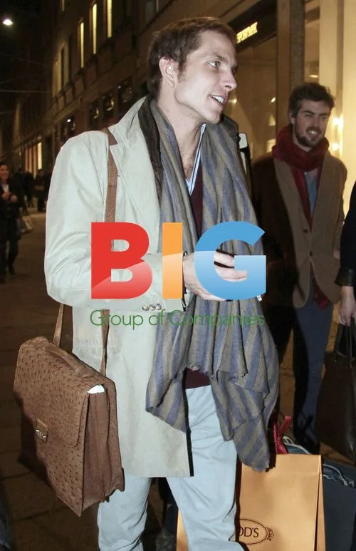 Andrea Casiraghi out shopping in Milan