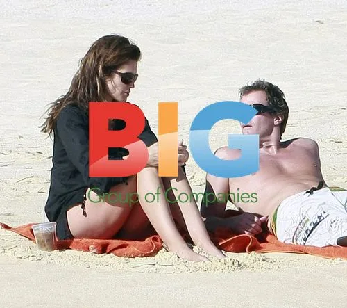 Cindy Crawford and Family on Mexico Beach