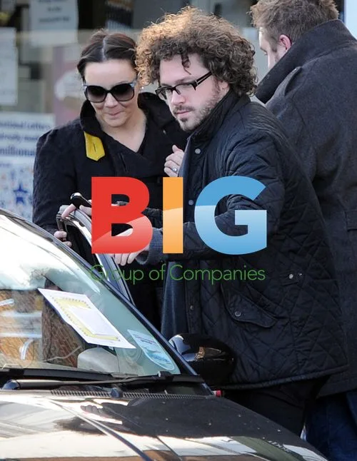 Martine McCutcheon and Jack McManus Receive Parking Ticket