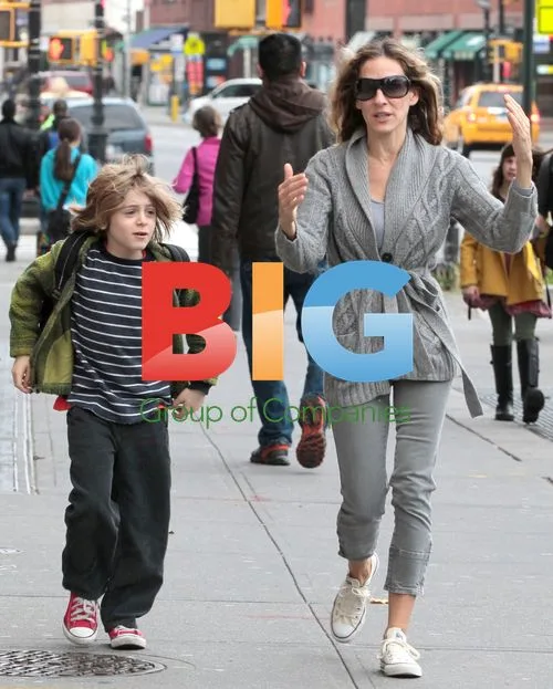 Sarah Jessica Parker out with son
