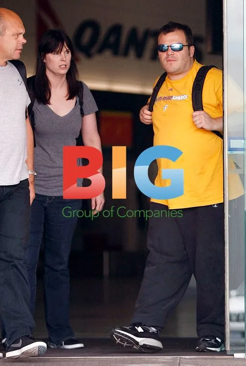 Jack Black and Kyle Gass of Tenacious D at Perth Airport