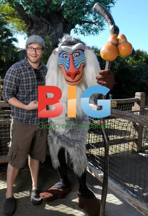 Seth Rogen Poses with Rafiki at Disney