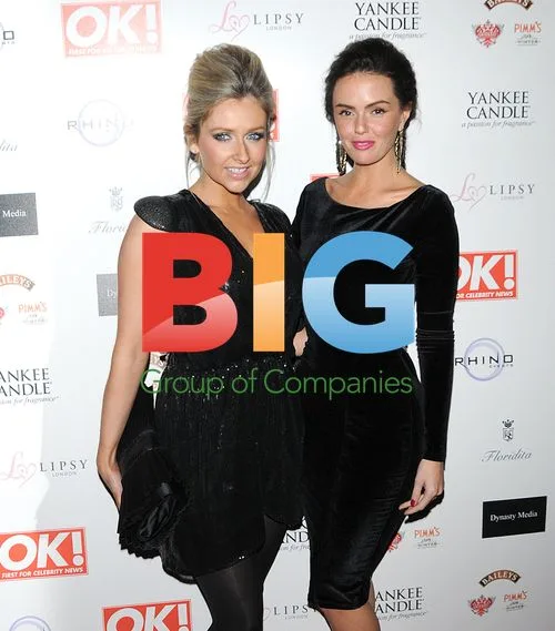 Gemma Merna and Jennifer Metcalfe at OK! Christmas Party