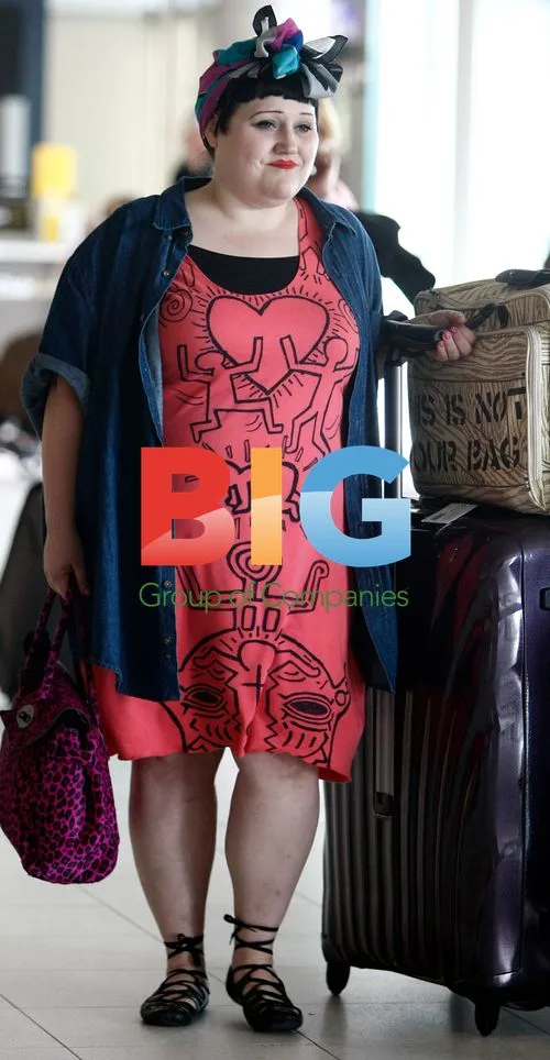 Beth Ditto and Gossip Arrive at Perth Airport