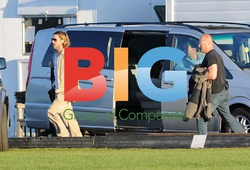 Brad Pitt Departing by Helicopter