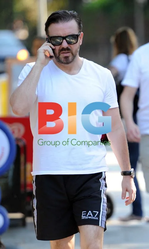 Ricky Gervais out in London