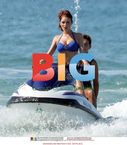 Amy Childs Jet Skis in Bikini