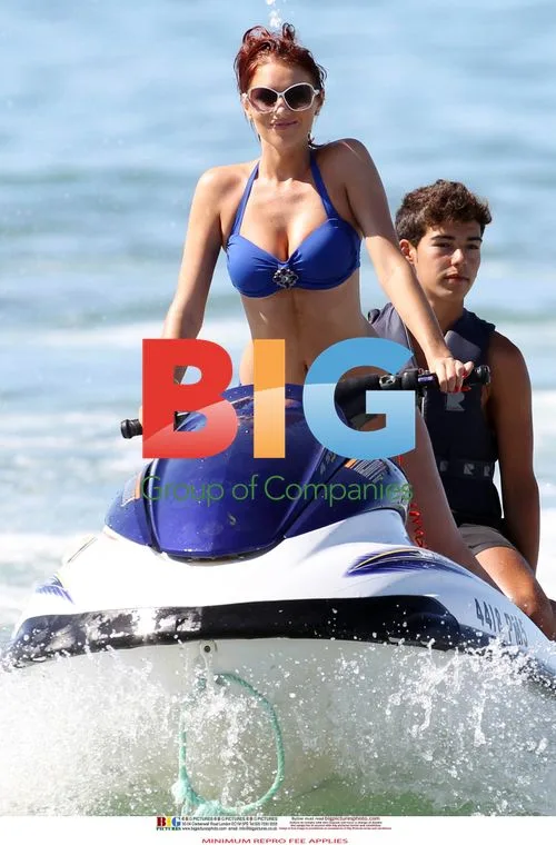 Amy Childs Jet Skis in Blue Bikini