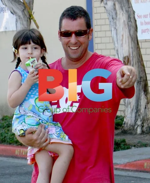 Adam Sandler with Daughters at Gymnastics Center