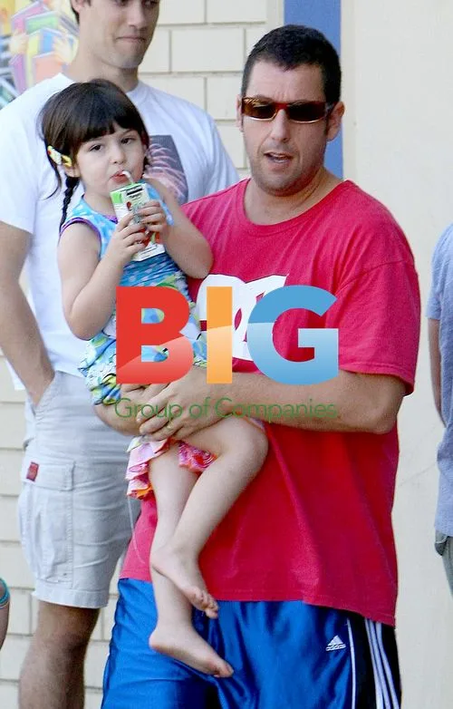 Adam Sandler with daughters at gymnastics