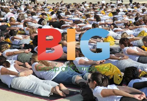 Giant Yoga Session Near Eiffel Tower