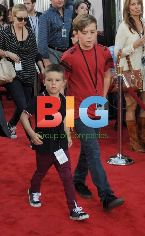 Beckham Sons at 'Real Steel' Premiere