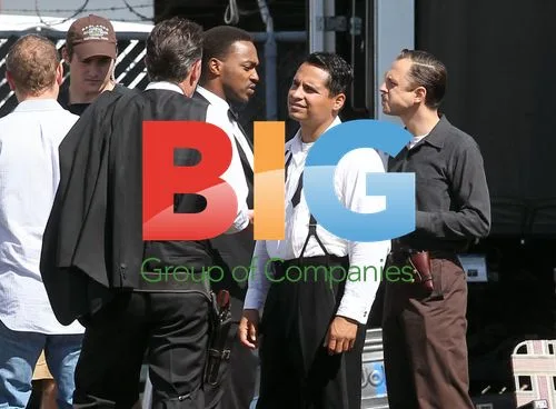 Gangster Squad film set with Giovanni Ribisi and Anthony Mackie