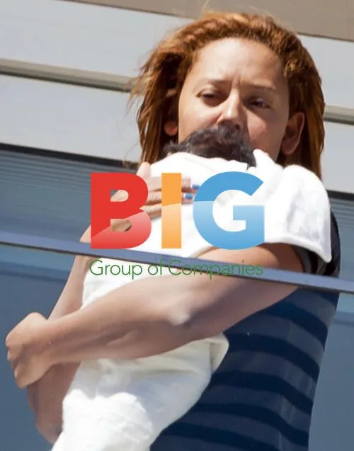 Mel B with baby daughter in Sydney