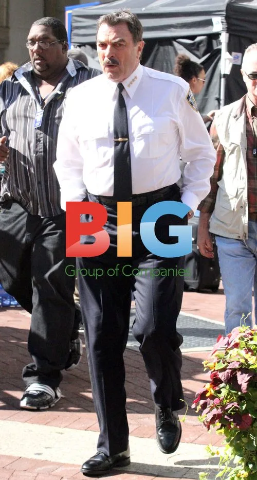 Tom Selleck on Blue Bloods Set