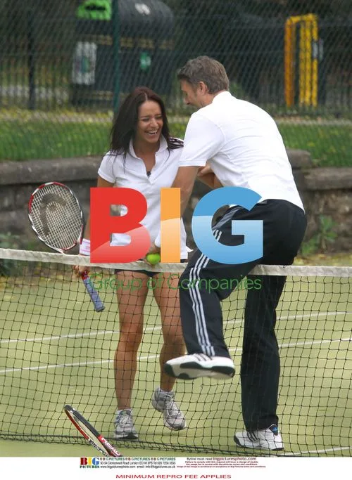 Strictly Come Dancing Pair Dan Lobb and Katya Virshilas Play Tennis
