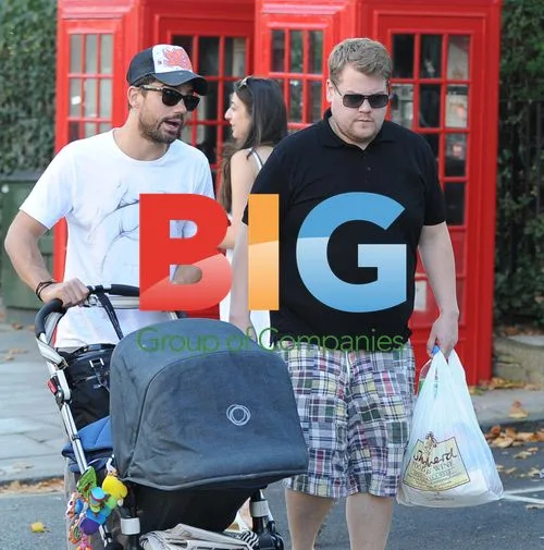 James Corden and Julia Carey in London
