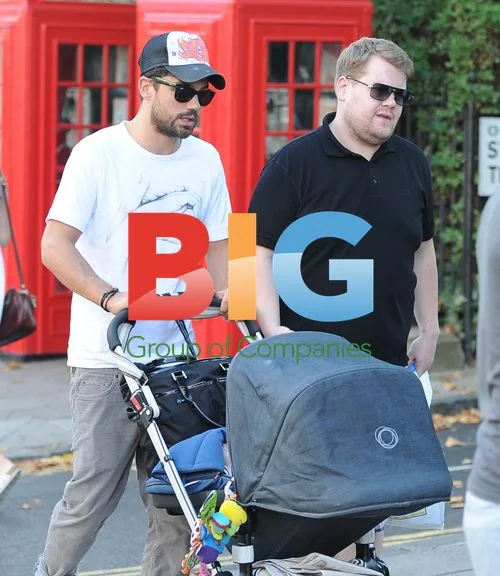 James Corden and Julia Carey Strolling in London