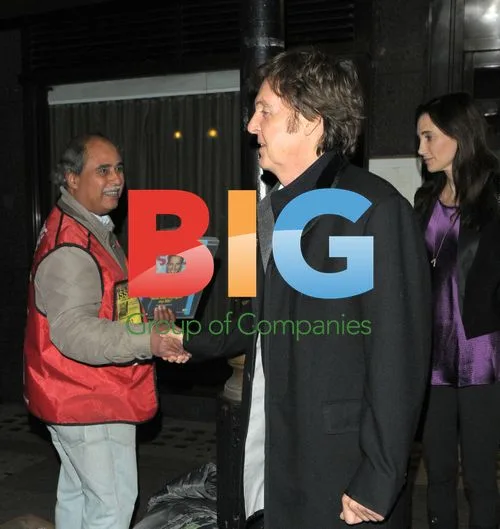 Paul McCartney and Nancy Shevell Leaving Restaurant