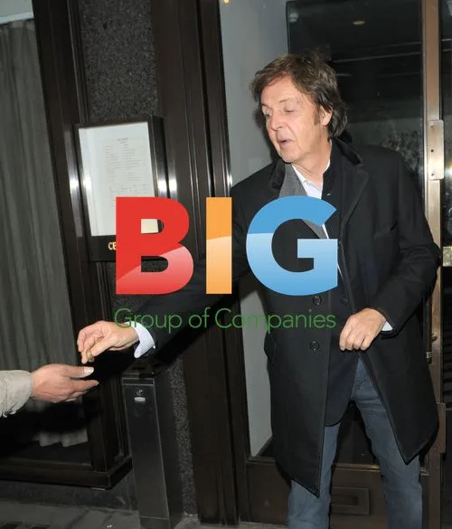 Sir Paul McCartney leaves home with fiancee